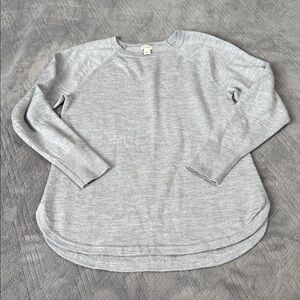 L.L. Bean Merino Wool Crewneck Pullover Gray Medium